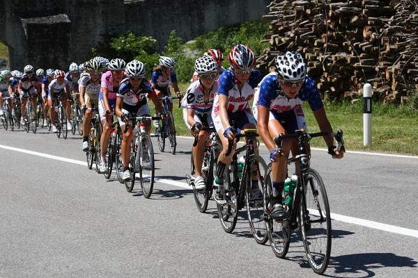Team USA to the fore early in the stage, but after a lead group had formed.