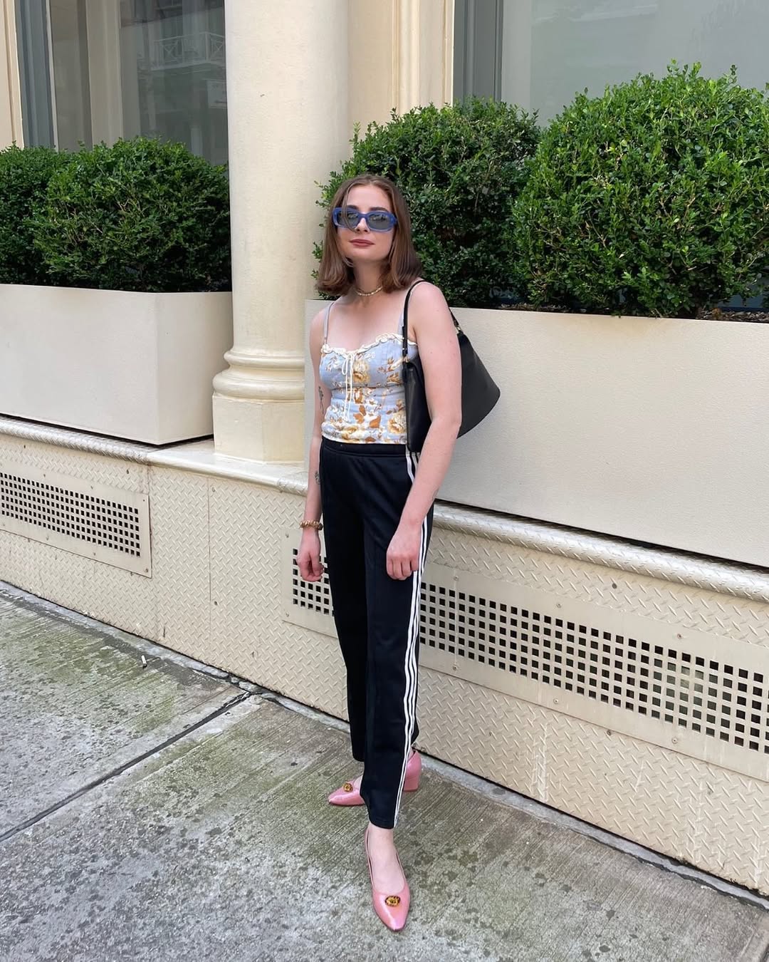 Kelsey Stewart in track pants