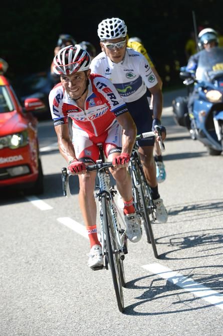 Joaquim Rodriguez rode onto the podium with a strong climb
