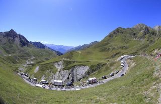A clear day in the Pyrenees but there is no rest on the Tourmalet