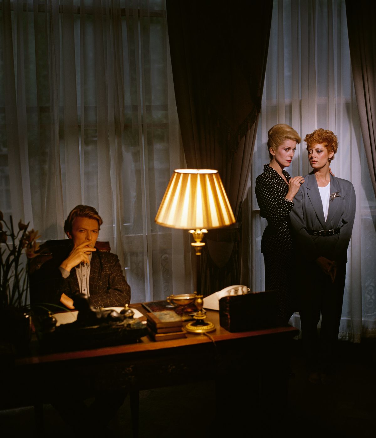 David Bowie, Catherine Deneuve and Susan Sarandon, as seen in Willie Christie book