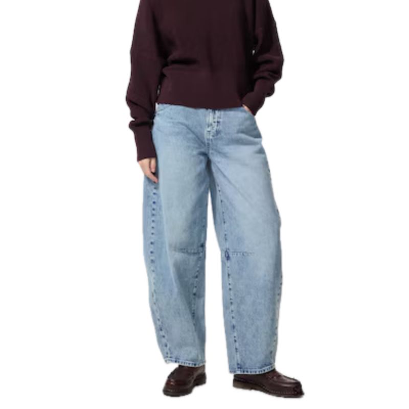 Uniqlo, Barrel Leg Jeans in Blue