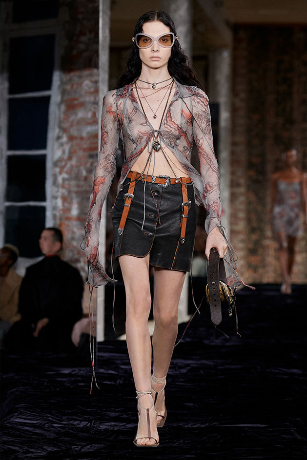 Image of model wearing Acne Studios AW22 collection