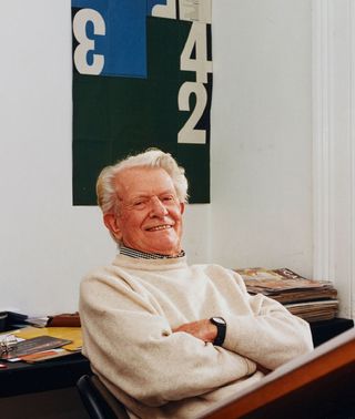 Robin Day in his studio in the 1990s