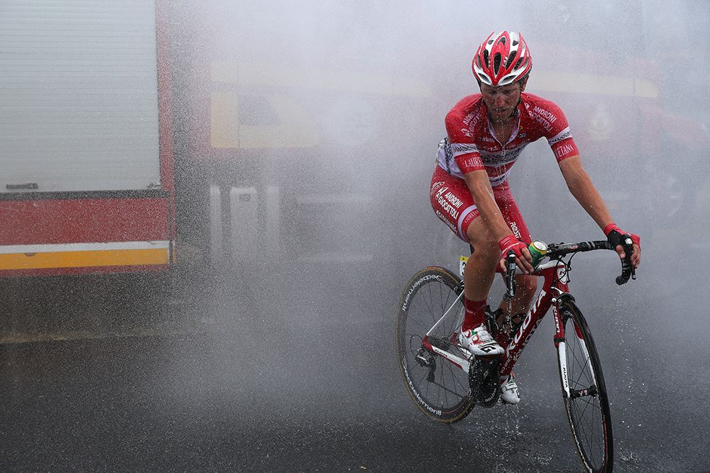 Marco Bandiera cools down