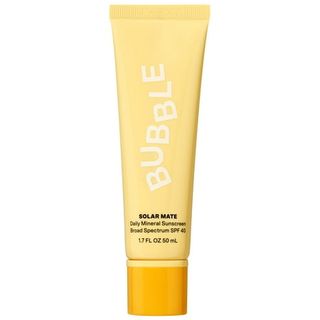 Bubble Skincare Solar Mate Mineral Sunscreen Spf 40, Sun Protection, Everyday Care, All Skin Types, 1.7 Fl Oz / 50ml