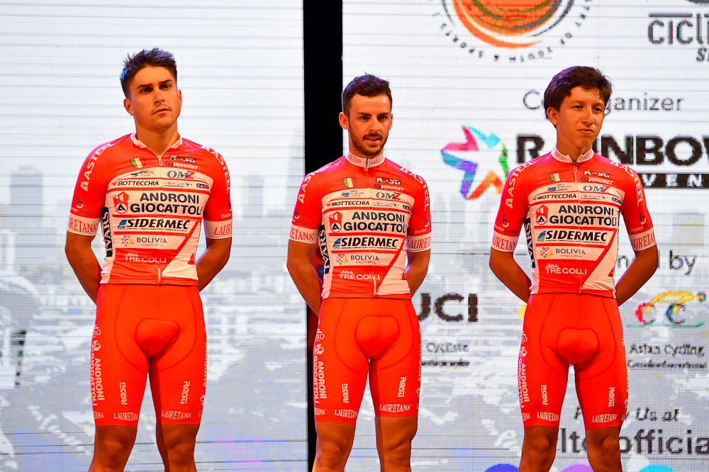 Androni - Sidermec - Bottecchia's Matteo Malucelli, Luca Chirico and Kevin Rivera