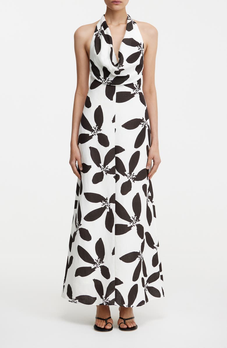 Jennifer Print Halter Maxi Dress