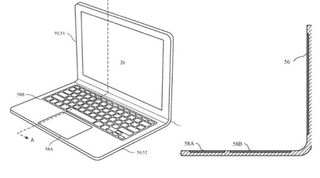 Apple patents: Line drawing of bendable MacBook