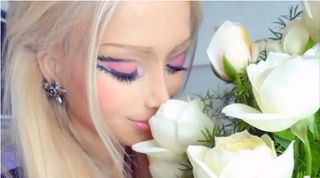 Russian model Valeria Lukyanova transformed herself into what appears to be a real-life Barbie doll.