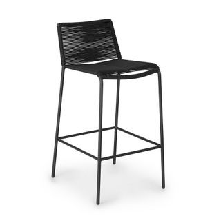 A black powder-coated steel chair