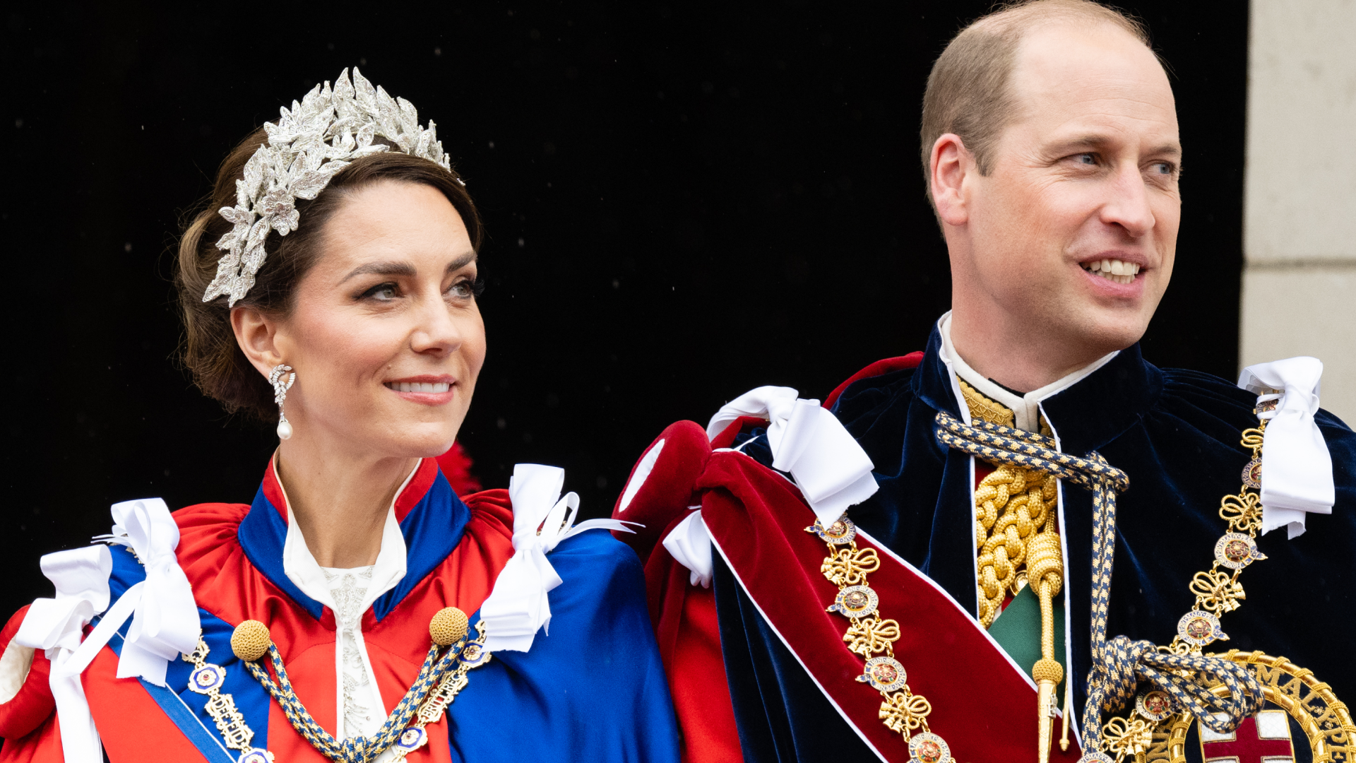 Prince William and Princess Kate wearing robes at The King's Coronation