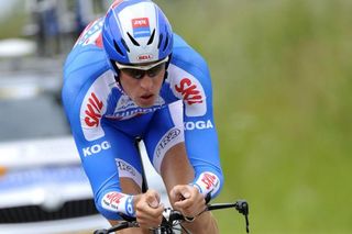 Dominique Cornu (Skil - Shimano) on his way to winning the time trial stage at the Tour of Belgium.