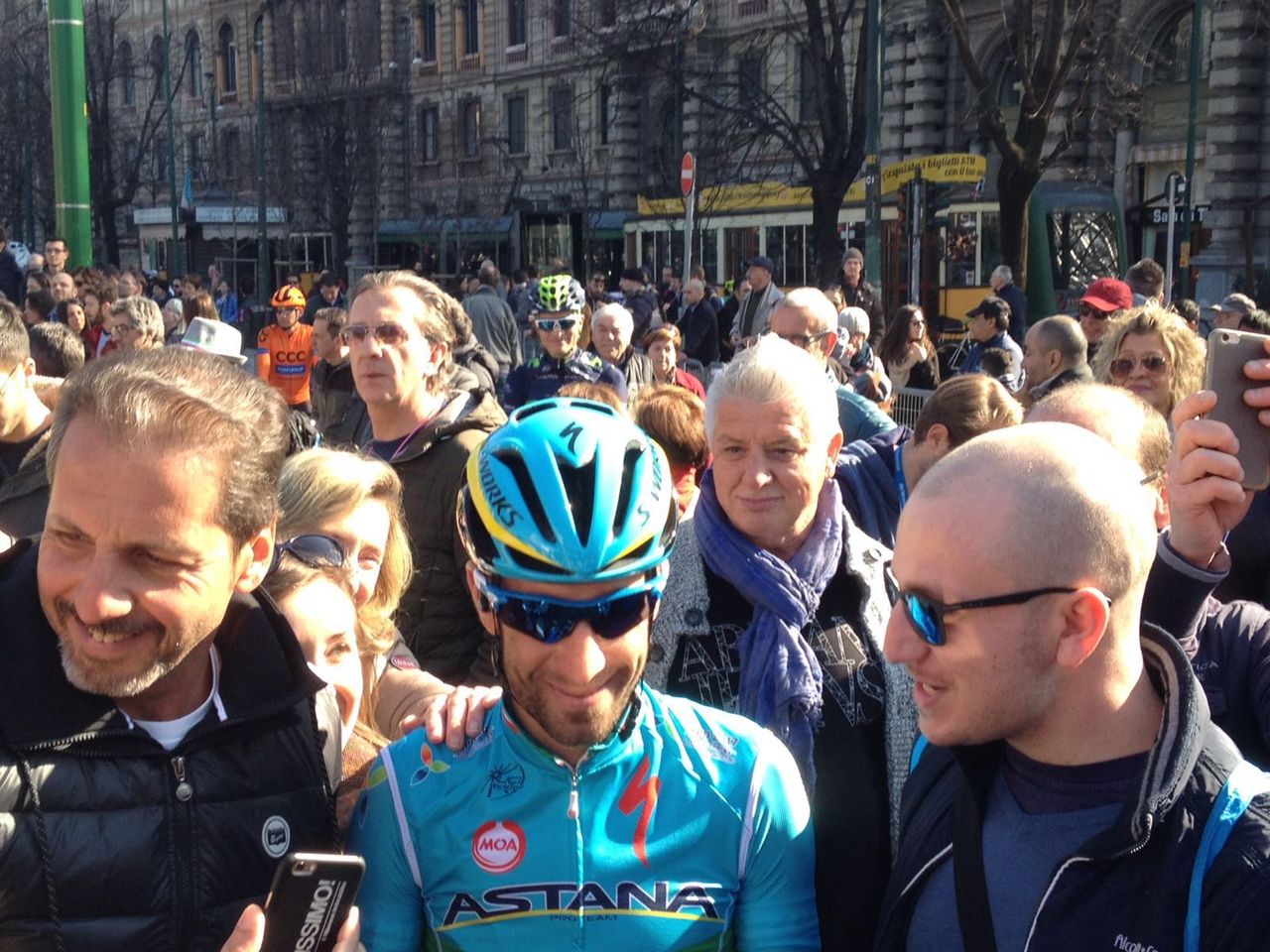 Vincenzo Nibali meets his fans