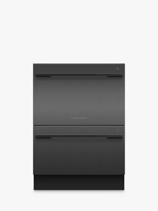 Fisher & Paykel Dd60ddfhb9 Double Dishdrawer™ Integrated Dishwasher, Black Brushed Stainless Steel