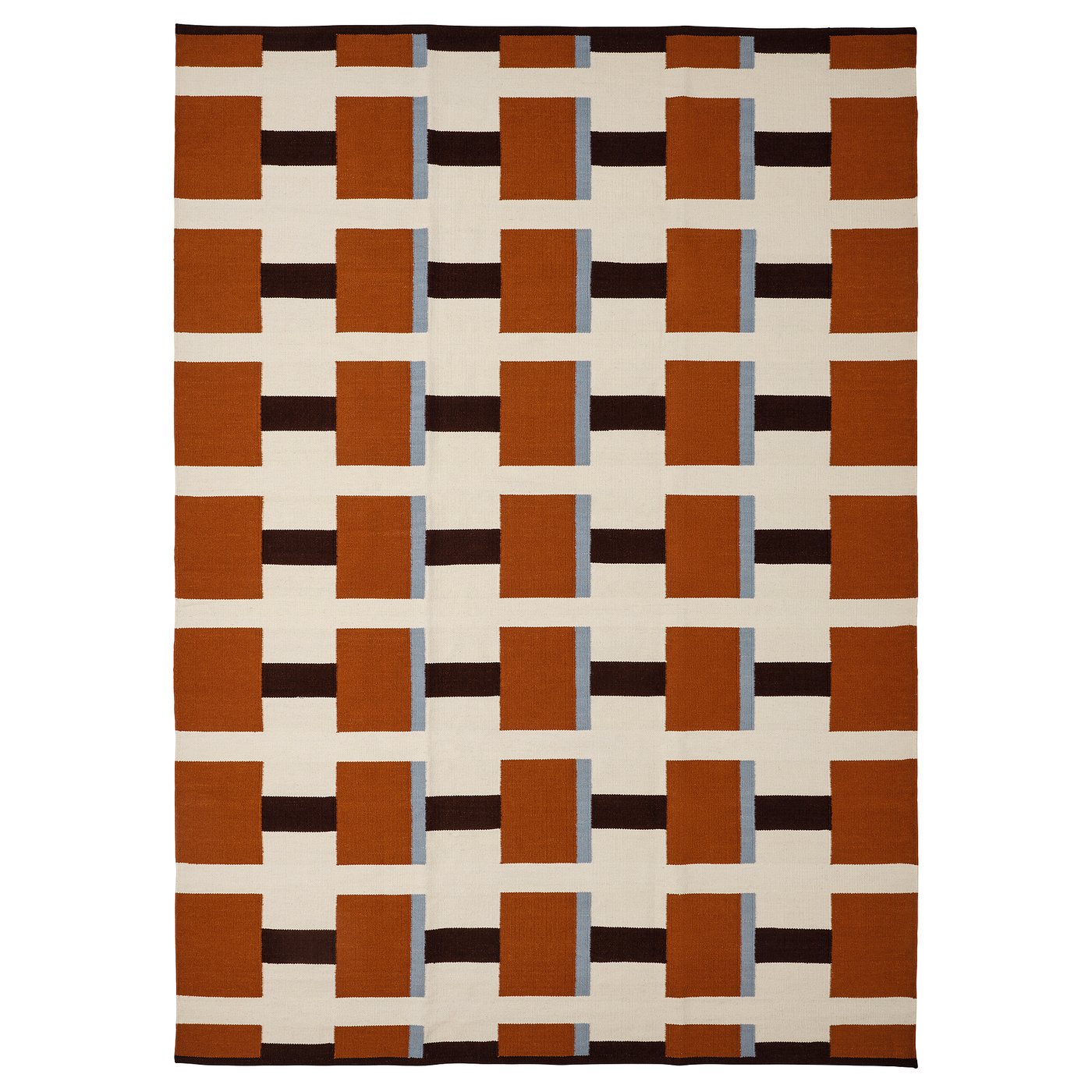 Stockholm 2025 Rug, Flatwoven - White/brown/light Blue Handwoven 170x240 Cm
