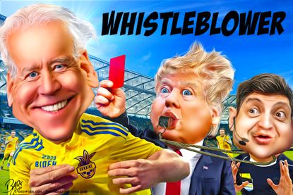 Political Cartoon U.S. Trump Whistleblower Joe Biden Ukraine
