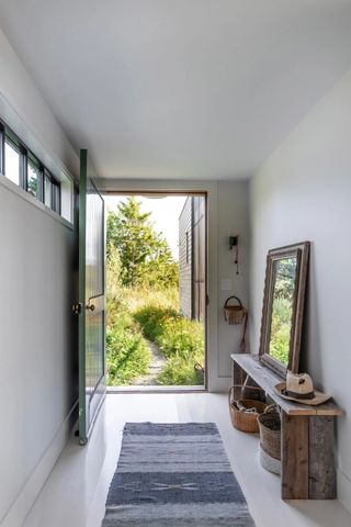 rustic white entryway