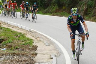 Alejandro Valverde soars away from the lead group on his way to winning Ruta del Sol.