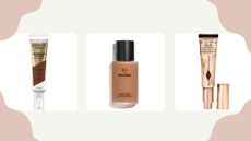 A collage of three of the best foundations from our guide by max factor, charlotte tilbury and chanel 