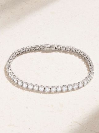 Diamond Lines Db Classic 18-Karat White Gold Diamond Tennis Bracelet