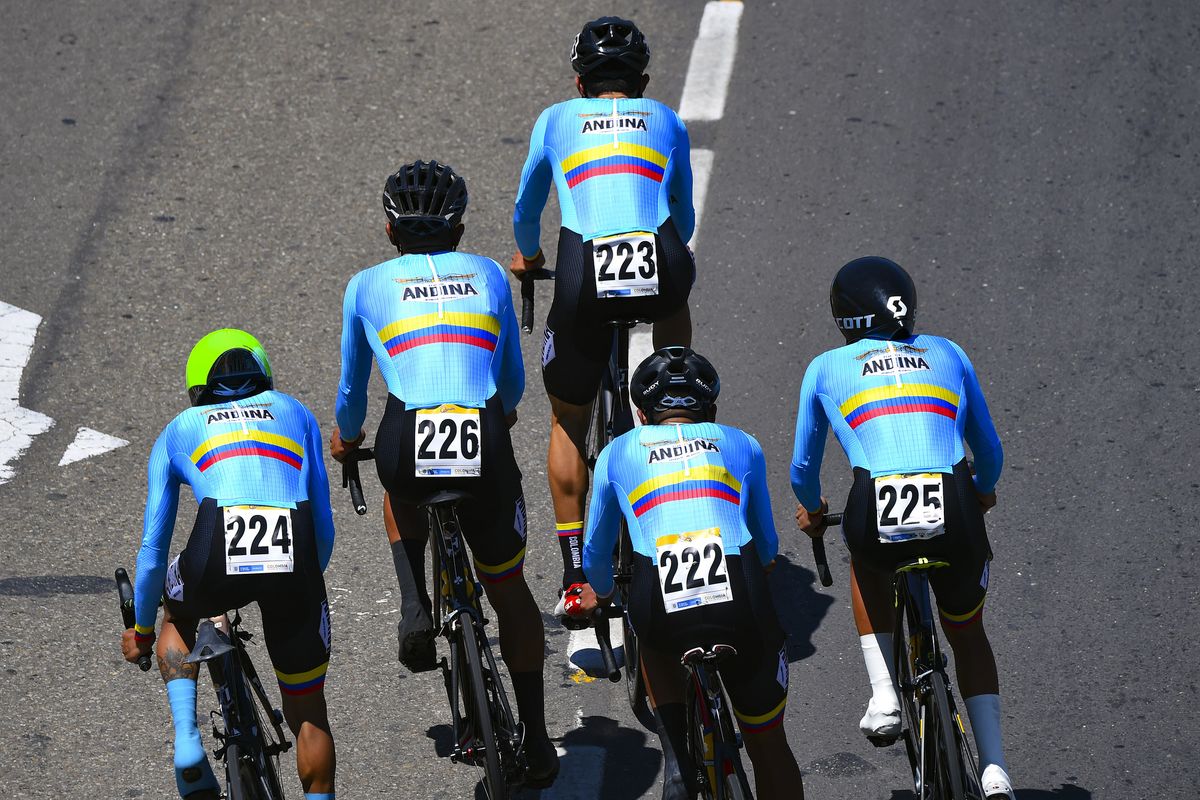 Colombia in the Tour Colombia 2020 stage 1 TTT,Tunja-Tunja,167 km, photo Dario Belingheri/BettiniPhoto2020
