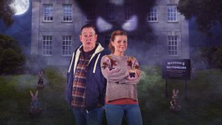 Johnny Vegas and Sian Gibson in Murder, They Hope.