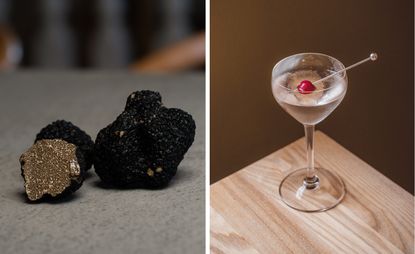 Truffle and cocktail, from Edinburgh fine dining restaurants