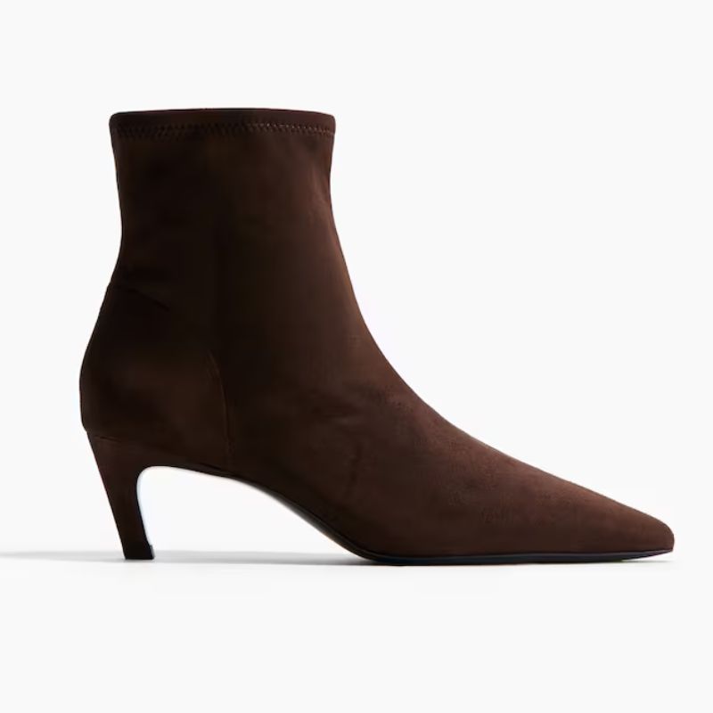 brown ankle sock boots