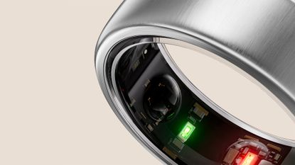 Oura Ring Gen 3 on colourful background