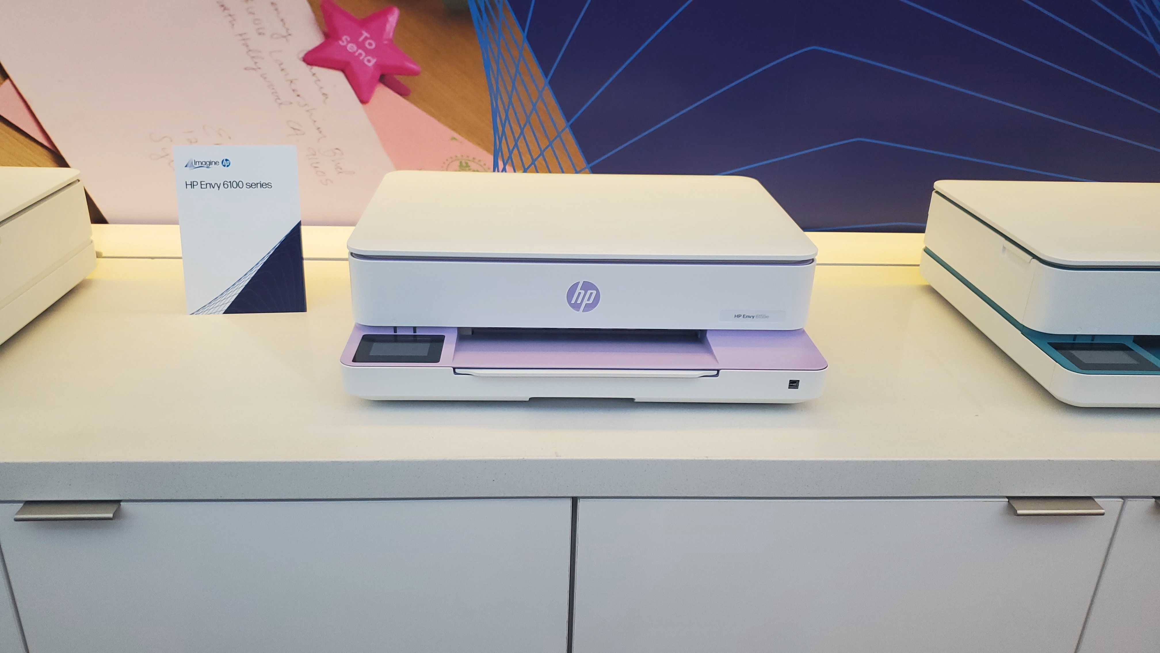 white HP printer