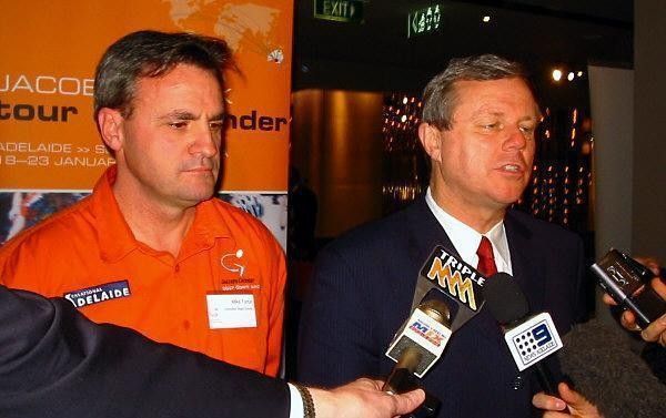 Turtur (left) has enjoyed the ongoing support of Mike Rann,