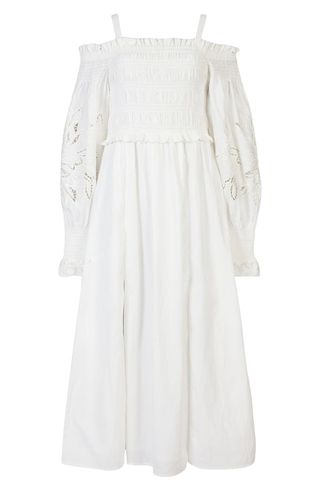 Launa Broderie cotton dress with long sleeves