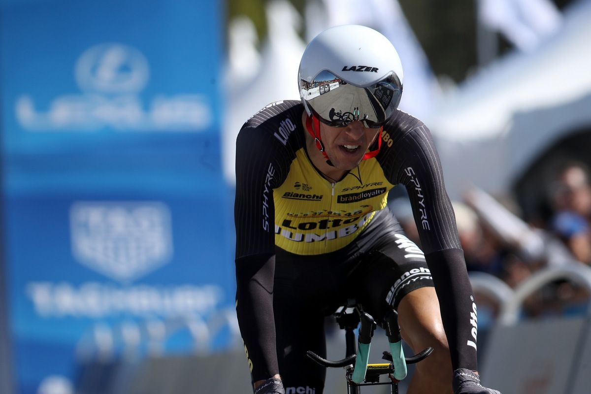 George Bennett (LottoNL-Jumbo) put in s blistering ride to move into the yellow jersey