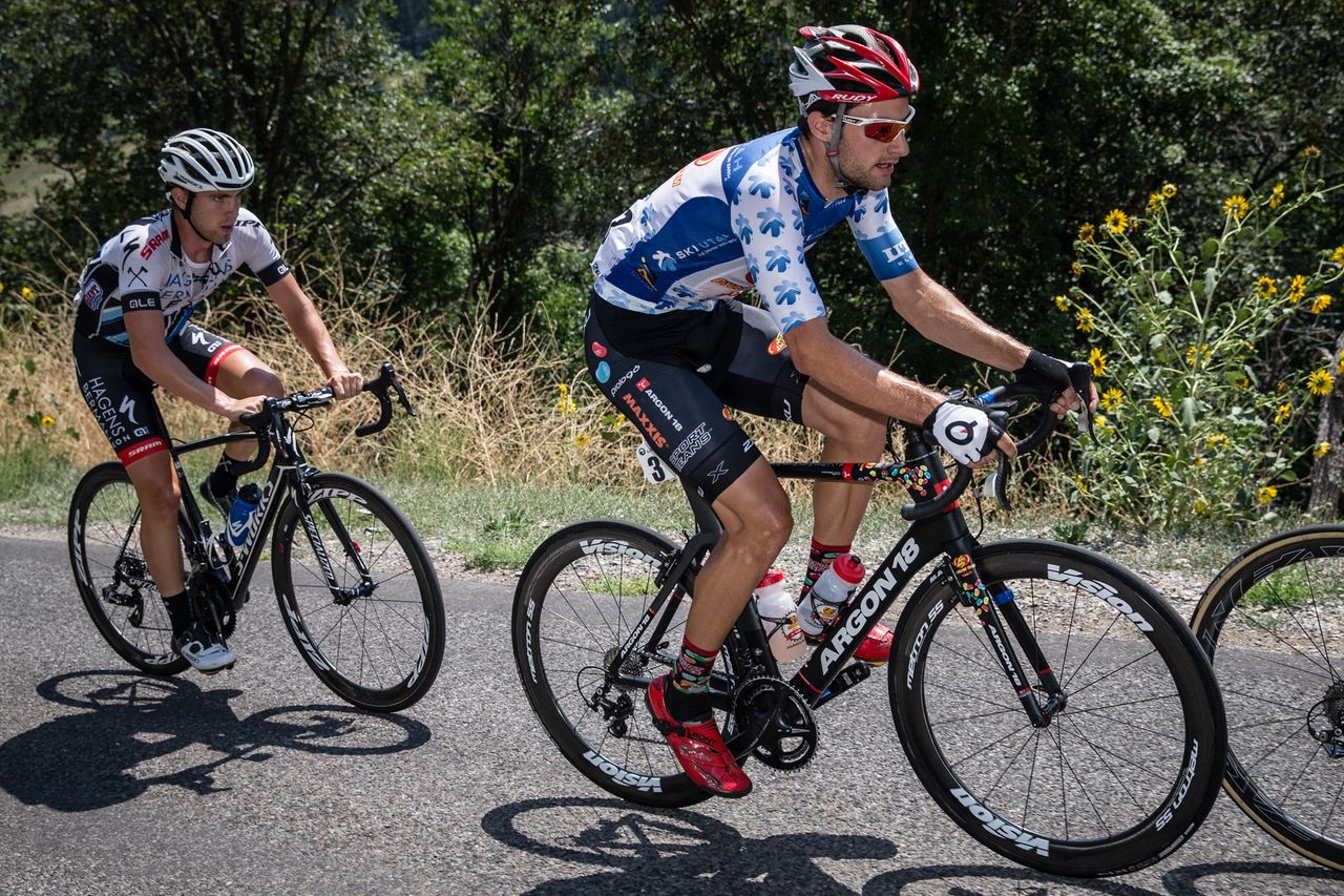 Jacob Rathe just needs to finish stage 7 to take hem the climber's jersey from Utah.