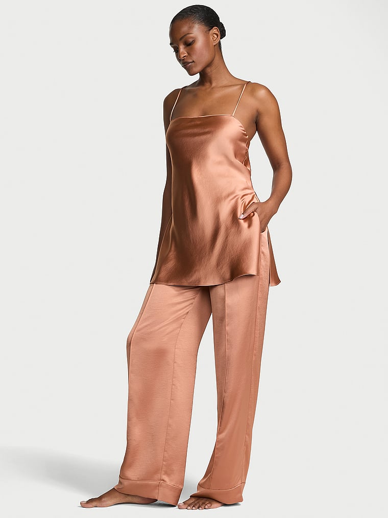 Luxe Satin Tunic Cami & Pant Set
