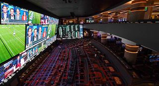 A Daktronics LED video wall at the Circa sportsbook in Las Vegas features 78 million pixels.