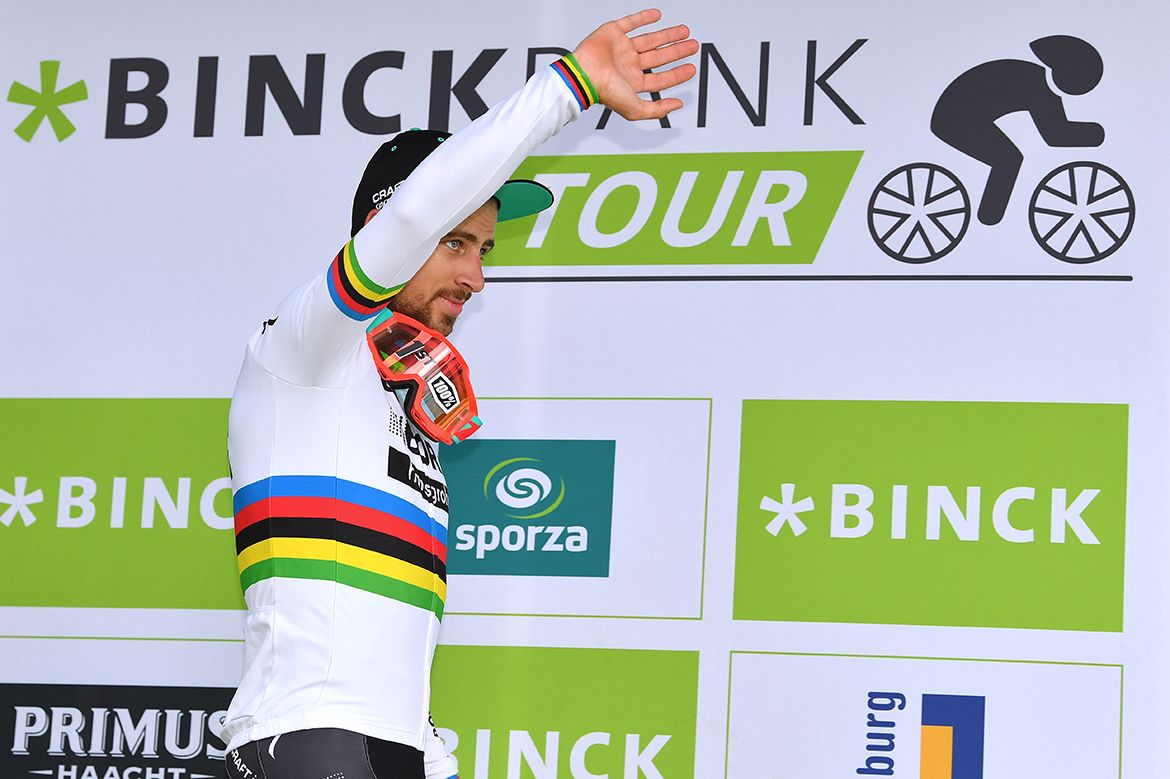Peter Sagan on the podium