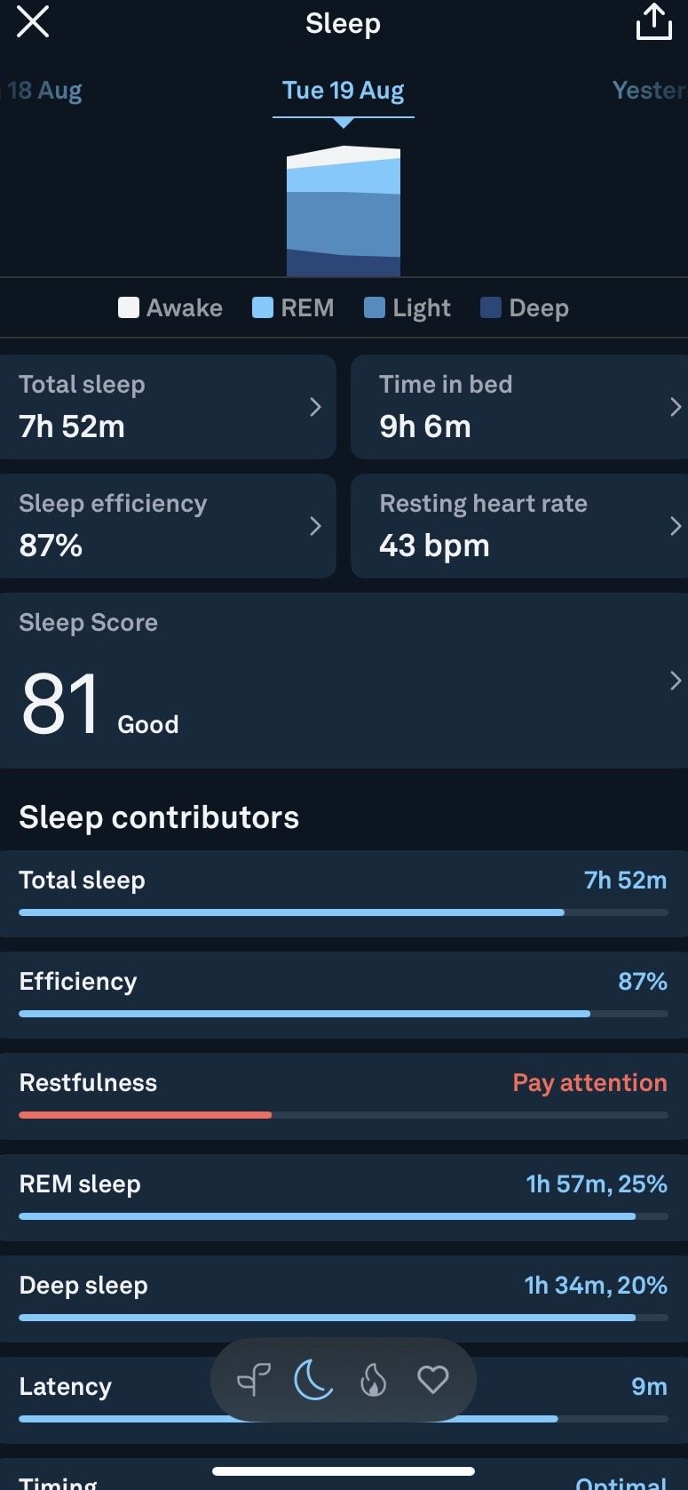 Sleep tracking