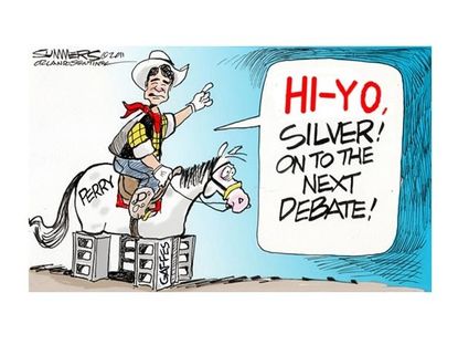 Perry's campaign trudges on