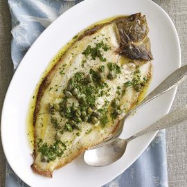 Grilled Whole Sole with Lemon and Caper Butter