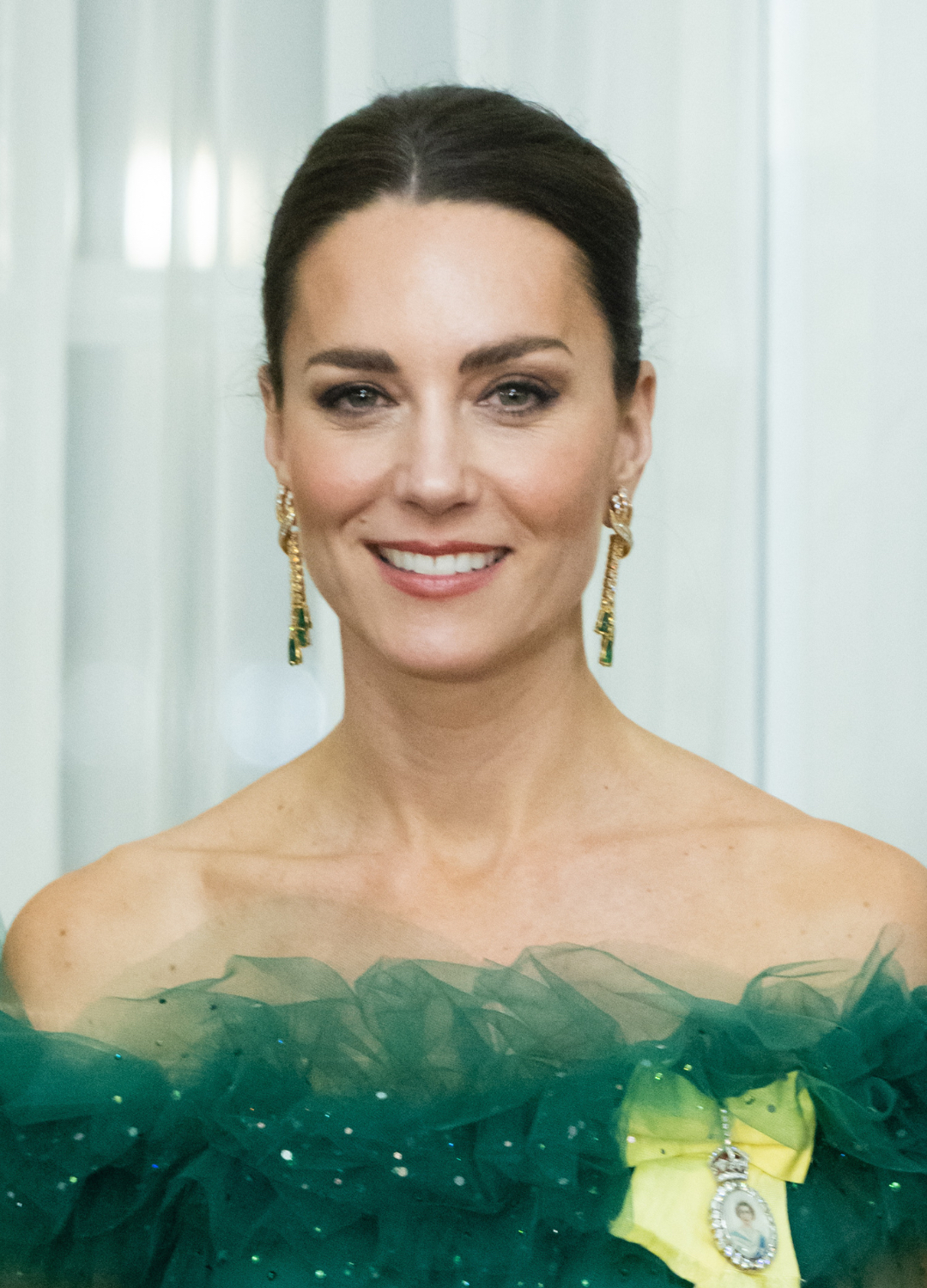 Catherine, Duchess of Cambridge attends a dinner hosted by the Governor General of Jamaica at King's House on March 23, 2022 in Kingston, Jamaica
