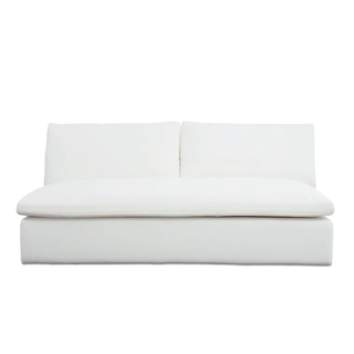 a simple white outdoor sofa