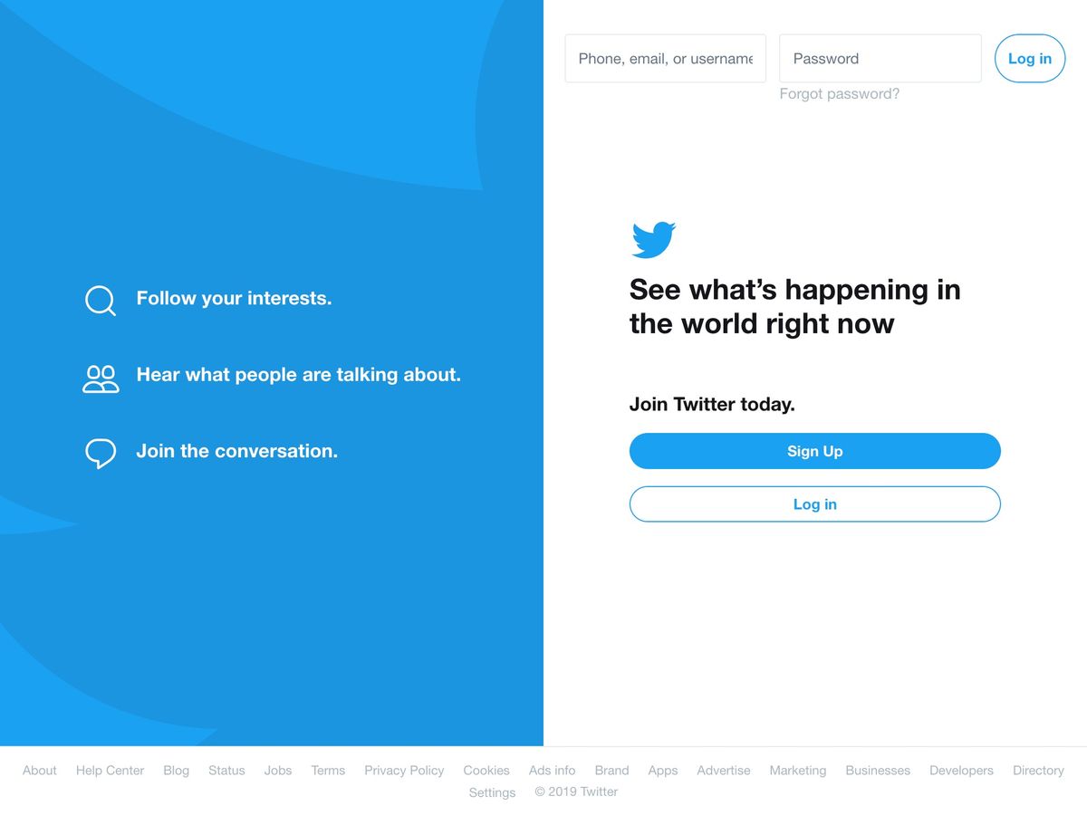 Click the right arrow to see Twitter in 2009