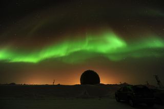 NASA space physicist James Spann took this stunning picture on March 1, 2011 from Poker Flat, Alaska, where he was attending a scientific conference to study auroras.
