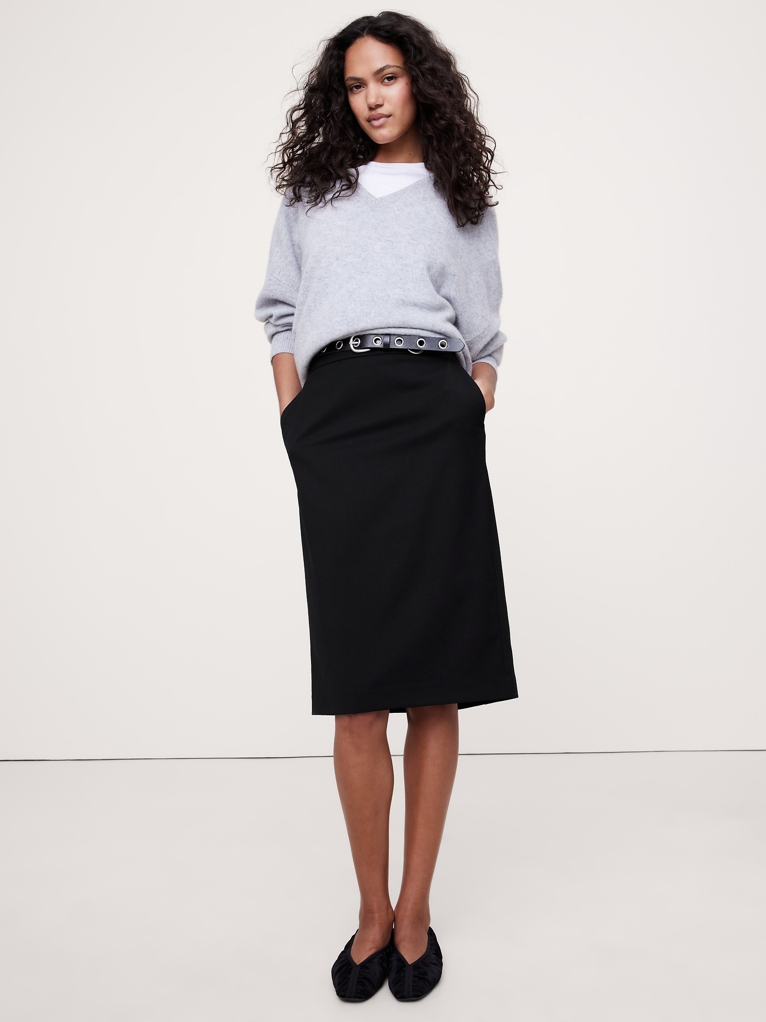 banana republic, Siena Wool Pencil Skirt