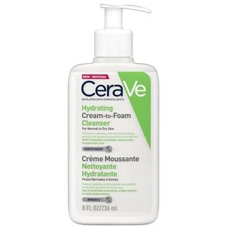 Expert Skincare Routine CeraVe Hydrating Cream-to-Foam Cleanser
