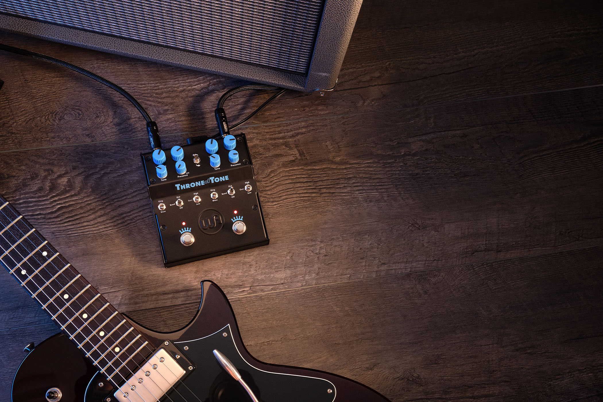 Warm Audio Throne Of Tone, the new dual-overdrive twofer from the Texan pedal company channels not one but two classic pedals, which in a way were both inspired by the classic Marshall "Bluesbreaker" amps used by Clapton back in his John Mayall days.
