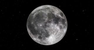 the full moon in the night sky