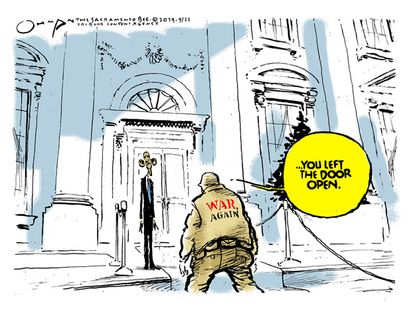 Obama cartoon middle east war world